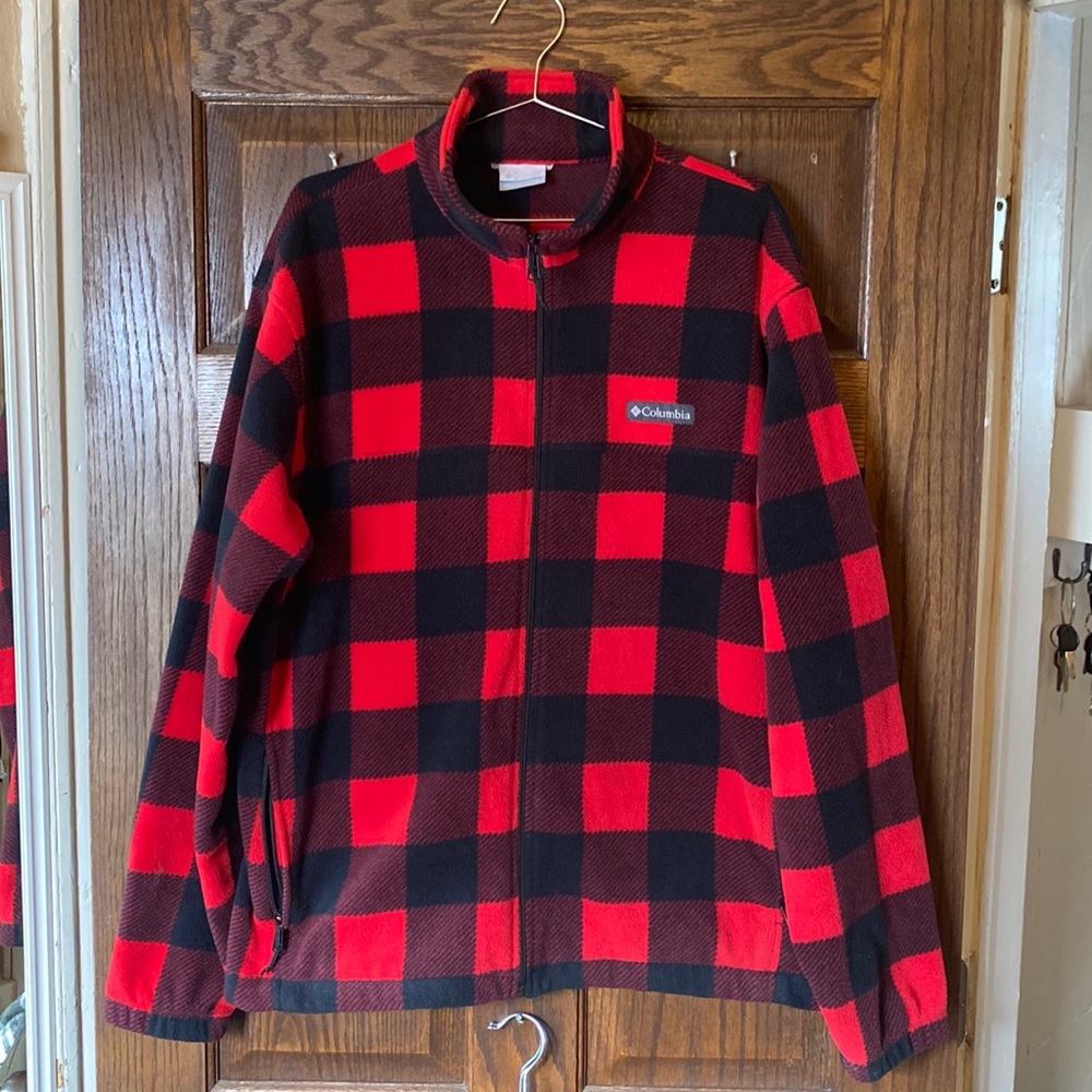 columbia fleece zip-up sweater